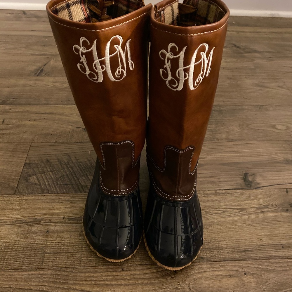 🎉 2xHP 🎉 LAST ONE Kids Lace up Rain Duck Boots - Picture 3 of 7